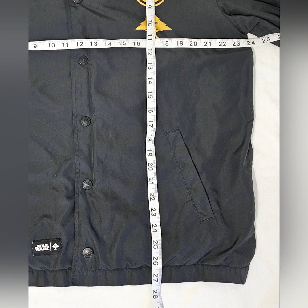 Star Wars x LRG Darth Vader Coach Jacket Black Streetwear Windbreaker - Picture 8 of 10